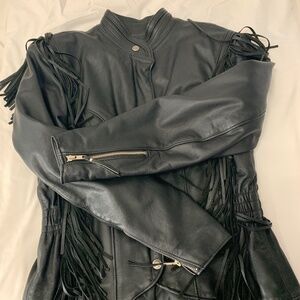 Harley Davidson Black Women's USA Genuine Leather Coat